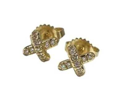 ティファニー買取 クロス ステッチ ダイヤピアス